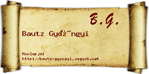 Bautz Gyöngyi névjegykártya