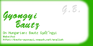 gyongyi bautz business card